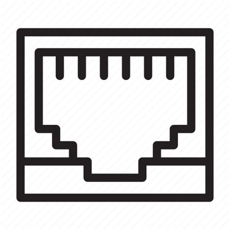 Connection, connector, ethernet, port, rj45 icon - Download on Iconfinder