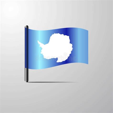 Antarctica Waving Shiny Flag Design Vector Stock Vector - Illustration ...