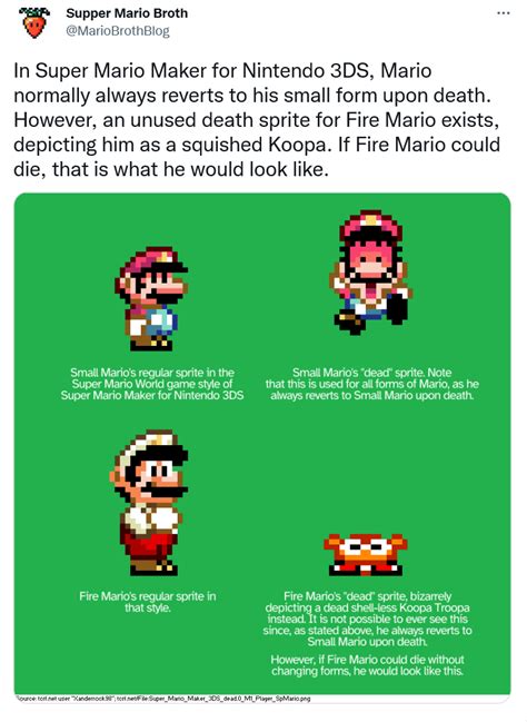 Unused dead Fire Mario sprite | Super Mario Maker | Know Your Meme