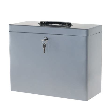 Locking File Storage Box with Handle- Steel Lockbox for Documents by Stalwart - Walmart.com ...