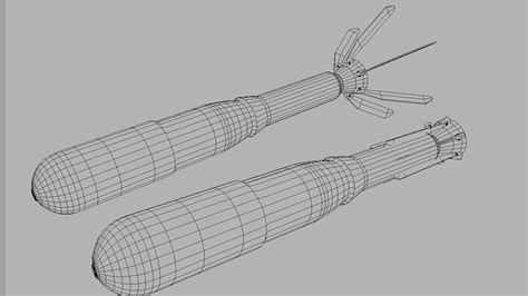 3D flame m74 rocket - TurboSquid 1151677