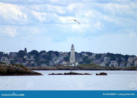 Boston Harbor Lighthouse is the Oldest Lighthouse in New England Stock Photo - Image of ...