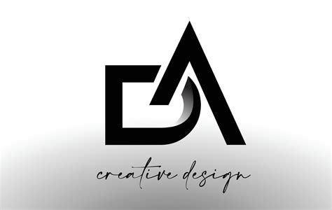 DA Letter Logo Design with Elegant Minimalist Look.DA Icon vector with ...