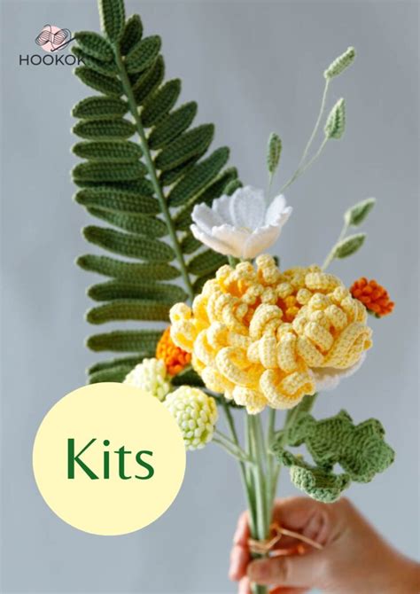 Chrysanthemum Bouquet Kit-with PDF pattern - Hookok