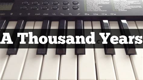 Thousand Years Piano Chords Letters - Sheet and Chords Collection