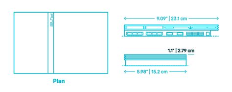 PlayStation 2 Slim Dimensions & Drawings | Dimensions.com