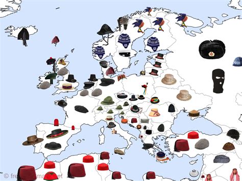 Traditional hats of Europe : r/MapPorn