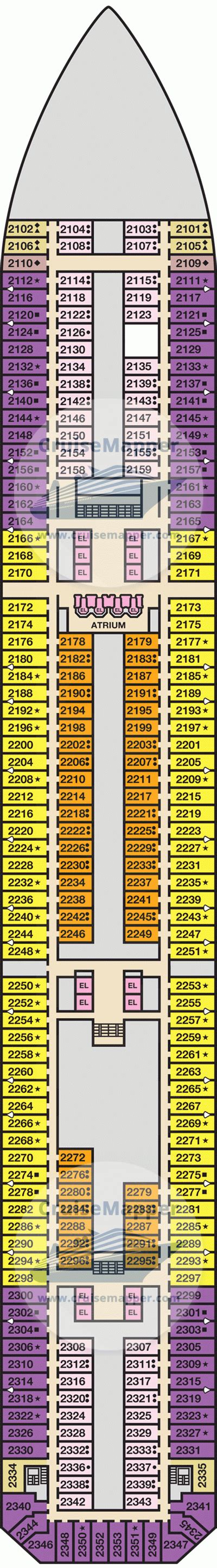 Carnival Sunshine deck 2 plan | CruiseMapper