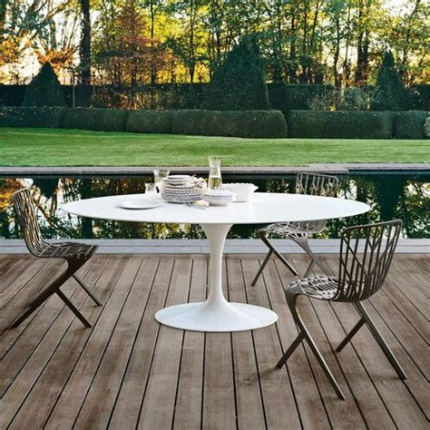 Knoll International Saarinen Tisch Oval - Outdoor | AmbienteDirect