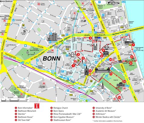 Bonn sightseeing map - Ontheworldmap.com