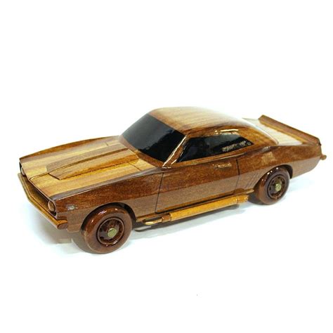 Chevrolet Camaro Wood Car Model - Wooden Hand Carved Car