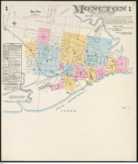 Map of Moncton from 1907 | Moncton, Us map, Old maps