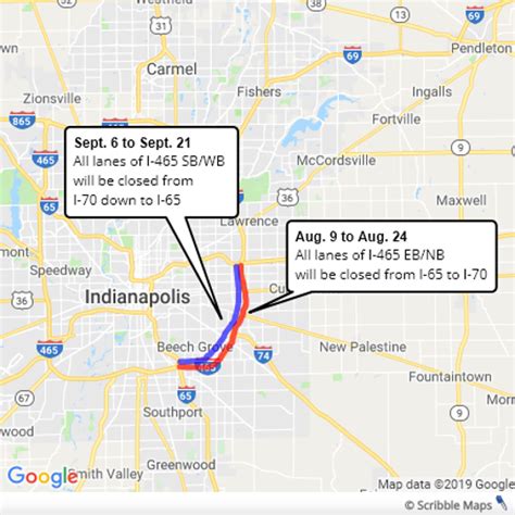 Indianapolis traffic: Interstate 465 on southeast side faces closures