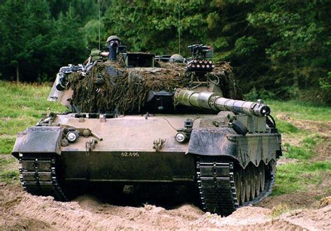 Leopard 1A5 main battle tank heavy tracked armoured vehicle Denmark ...