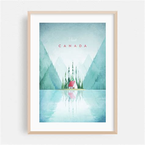 Canada Print Canada Wall Art Canada Poster Art Deco Print | Etsy