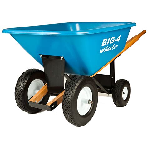 Amazon.com: Big 4 Wheeler Heavy-Duty Wheelbarrow, 6 Cubic Feet: Garden & Outdoor