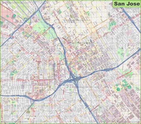 Large detailed map of San Jose - Ontheworldmap.com