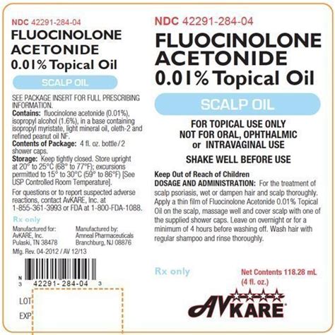 Fluocinolone Scalp Oil - FDA prescribing information, side effects and uses