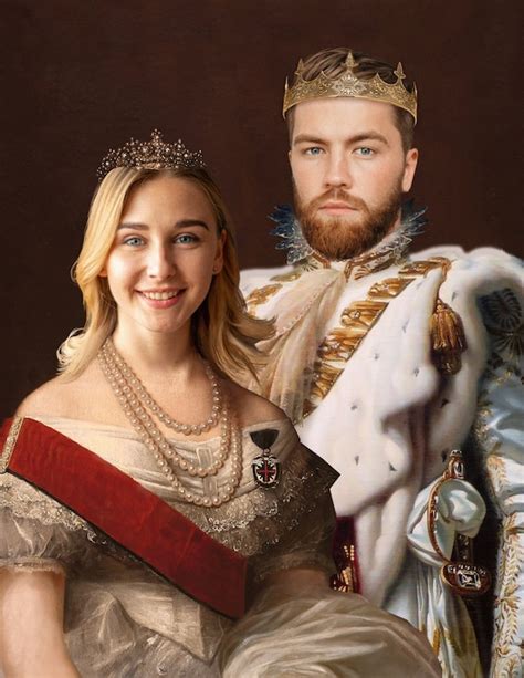 King and Queen Digital Portrait From Your Photo Personalized | Etsy