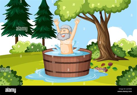 Archimedes in bathtub cartoon with the word Eureka illustration Stock Vector Image & Art - Alamy