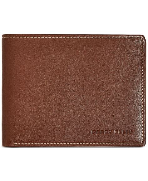 Perry Ellis Portfolio Perry Ellis Leather Wallet Luggage | CheapUndies