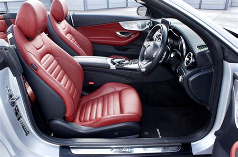 A Red and Black Car Interior with Red Leather Seat Covers · Free Stock ...