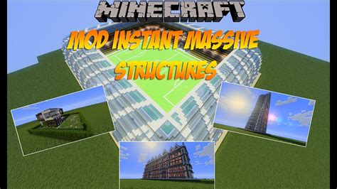 MINECRAFT INSTANT MASSIVE STRUCTURES MOD 1.10.2 - YouTube