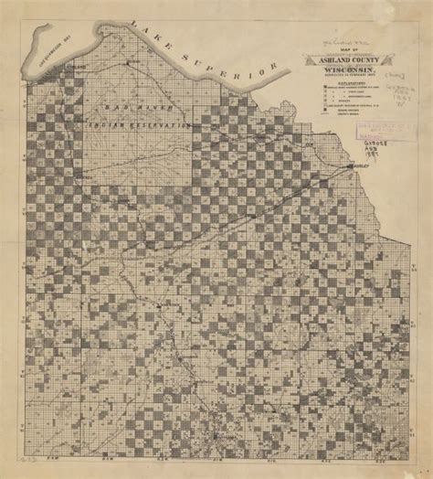 Map of Ashland County, Wisconsin Corrected | Map or Atlas | Wisconsin ...