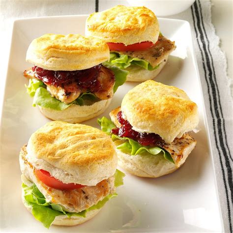 Mini Chicken & Biscuit Sandwiches Recipe | Taste of Home