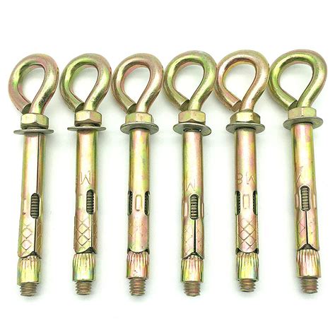 Buy Ayiciel Expansion Anchor Bolts, M6 x 60mm Eye Expansion Shield Bolt Sleeve Anchors, Heavy ...