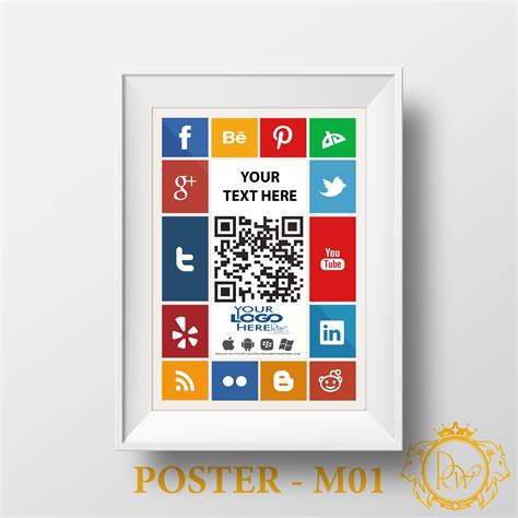 Pin auf Social Media QR Code Posters