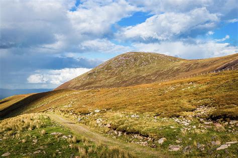 Hiking trail across the mountain range in County Kerry Photograph by ...