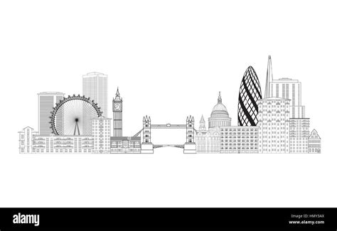 London Skyline Drawing