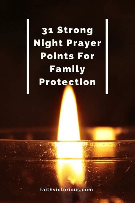 31 Strong Night Prayer Points For Family Protection - Faith Victorious