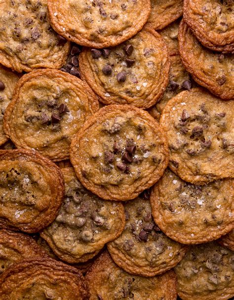 Thin Crispy Chocolate Chip Cookies - Baker by Nature