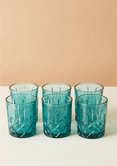 Buy Textured 6-Piece Glass Tumbler Set - 290 ml Online | Centrepoint KSA