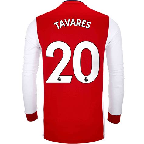 2021/22 adidas Nuno Tavares Arsenal L/S Home Jersey - SoccerPro