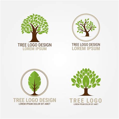 Tree Logo Vector Collection | Tree logos, Tree logo design, Vector logo