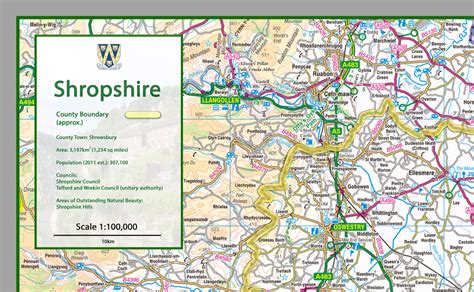 Shropshire County Map | I Love Maps