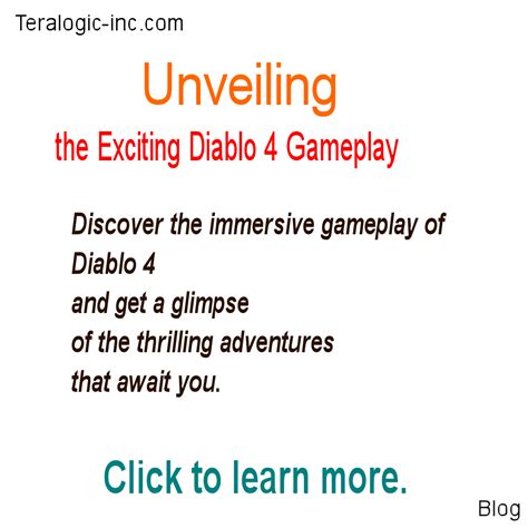 Unveiling the Exciting Diablo 4 Gameplay - Podasp.com