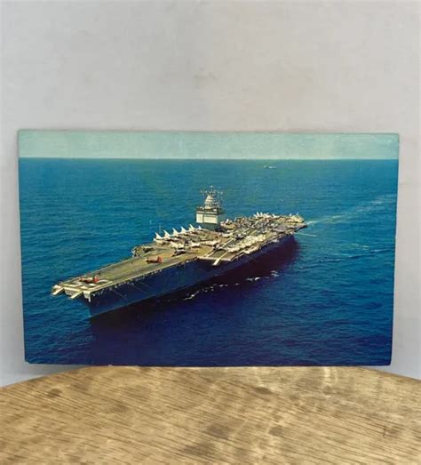 USS ENTERPRISE AIRCRAFT Carrier Planes On Deck Naval Ship Rowe Chrome Postcard $4.08 - PicClick