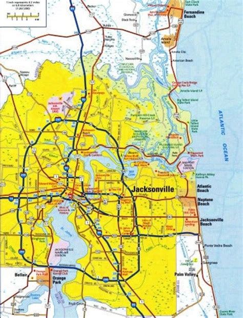 JACKSONVILLE FLORIDA MAP Glossy Poster Picture Photo Banner - Etsy in 2022 | Map of florida, Map ...