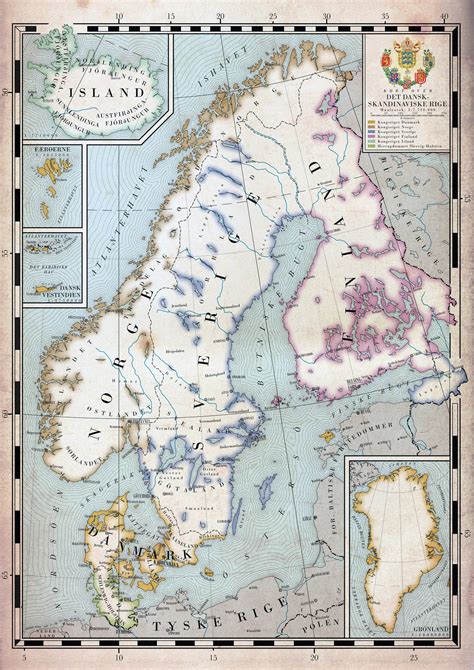 Old political map of Scandinavia | Baltic and Scandinavia | Europe | Mapslex | World Maps