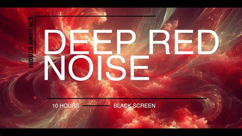 Red Noise - 10 Hours - Study, Sleep & Tinnitus (Black Screen) - YouTube