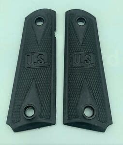 PISTOL GRIPS 1911 RUBBER BLACK USGI SPRINGFIELD COLT DOUBLE DIAMOND US ...