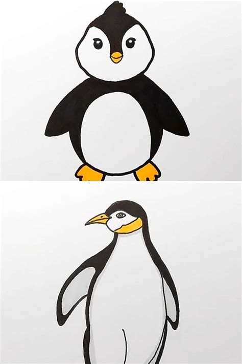 Penguin Drawings For Kids