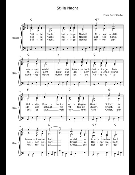 Stille Nacht sheet music for Piano download free in PDF or MIDI