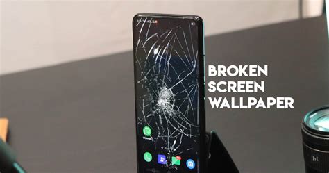 Add the broken screen background wallpaper on android home screen