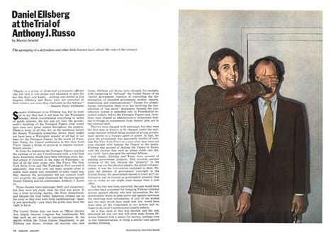 Daniel Ellsberg at the Trial of Anthony J. Russo | Esquire | JANAURY 1974