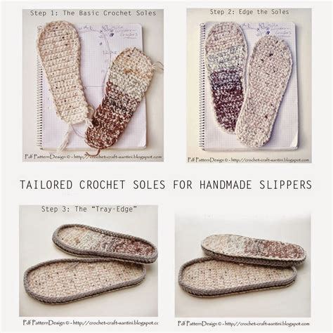 TAILORED CROCHET SOLES FOR SLIPPERS (Crochet & Craft)